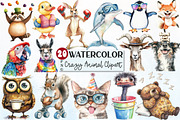 Adorable Crazy Animal Clipart, an Animal Illustration by Rose Art (Thumbnail 1 of 4)