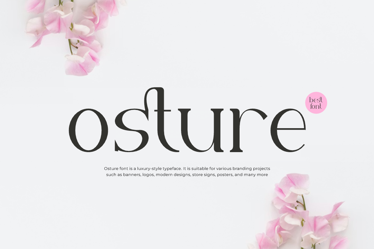 Osture - Luxury Font, a Serif Font by QR Design Studio (Photo 1 of 8)