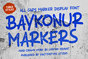 VT Baykonur - Markers Font, a Handwritten Font by ViactionType (Thumbnail 1 of 11)