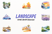 Epic Landscape Clipart, an Object Illustration by New-School-Wave (Thumbnail 1 of 5)