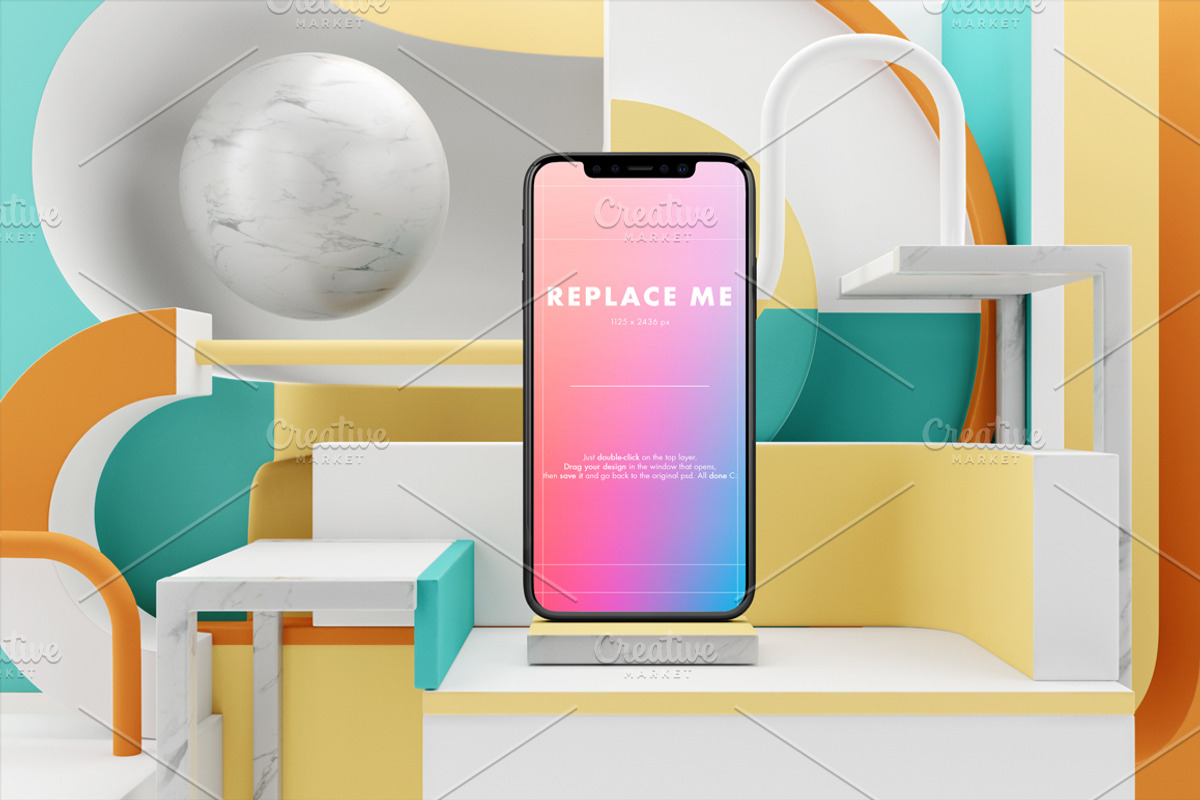 iPhone X Creative Mockups Set, an iPhone Mockup by As Good As Possible (Photo 15 of 16)