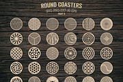 Coaster & Wall Decor Cut Files Pack, a Decorative Illustration by Seaquint (Thumbnail 1 of 3)
