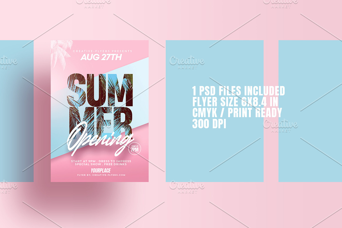 Summer Party Flyer Template, a Flyer Template by Rome B Creation (Photo 2 of 2)