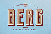 Berg layered font (7 Font), a Font by Brosnes (Thumbnail 2 of 6)