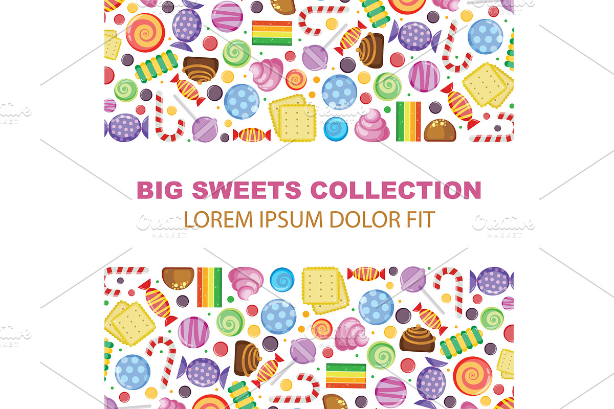 sweets background. childish candies, an Object Illustration by Multigon
