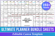 Ultimate Planner Sheets Bundle Canva, a Stationery Template by Mustafiz (Thumbnail 1 of 9)