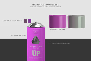 Spray Can Mockup - Small Size