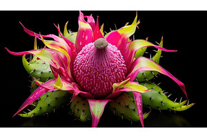 cactus dragonfruit flower ai, a Nature Photo by pikepicture