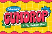Gumdrop Pop Retro Bubble Font, a Sans Serif Font by Littlehand (Thumbnail 1 of 9)