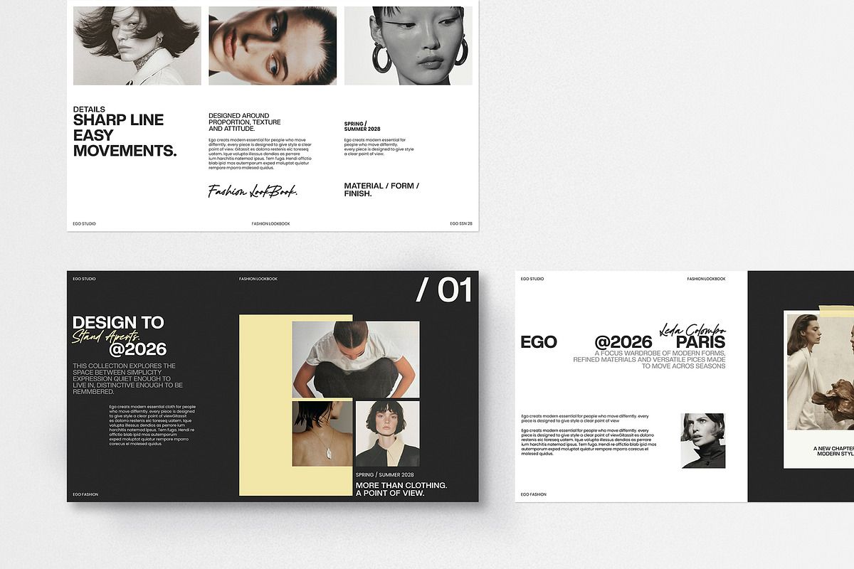 EGO Fashion LookBook | CANVA, a Presentation Template by evgenystudio (Photo 3 of 11)