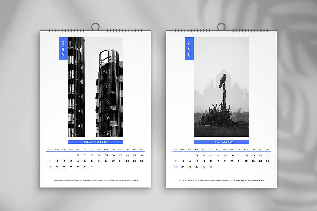 2025 wall calendar design template, a Stationery Template by Tanmoy Topu