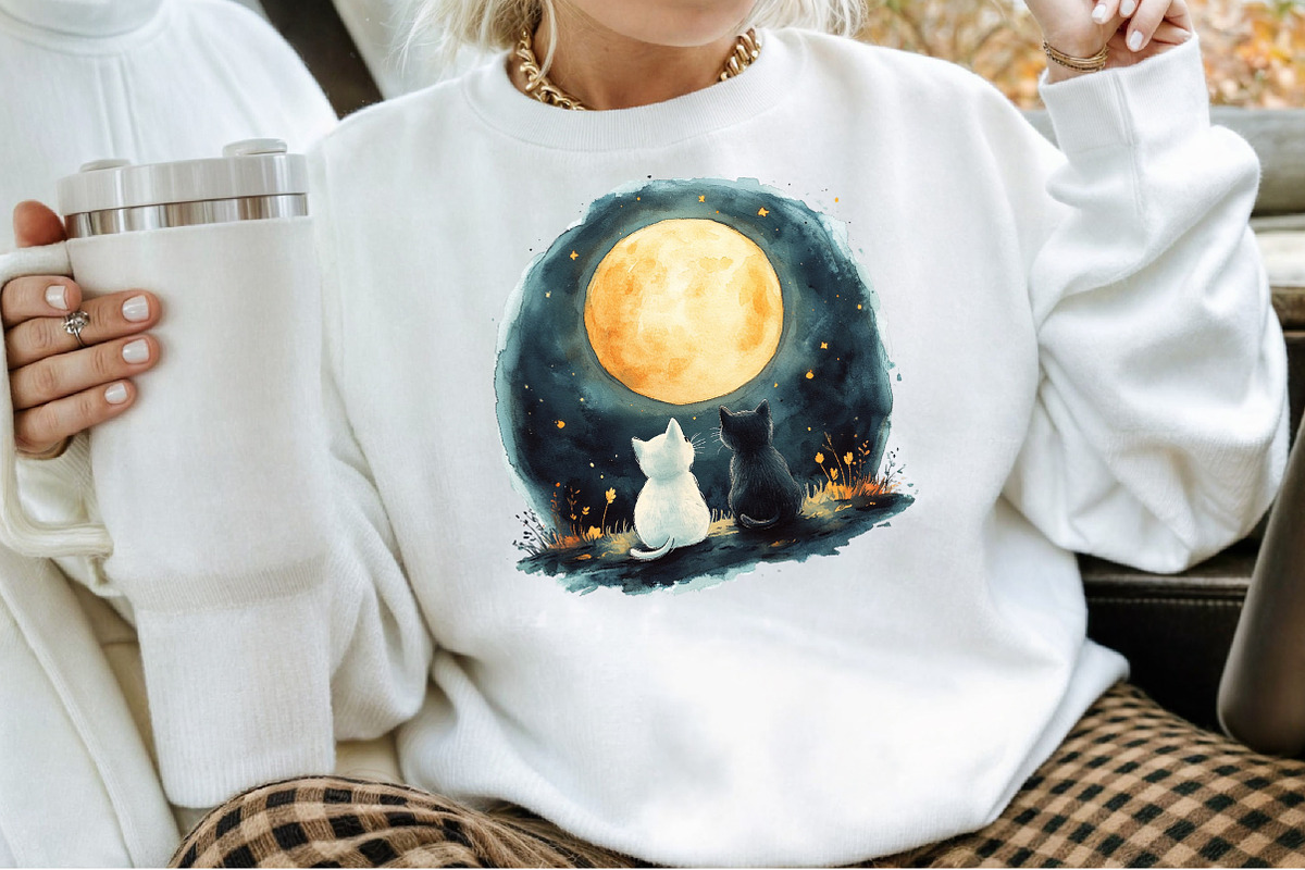 Ghost with Cat Clipart, an Illustration by Sublimation Artist (Photo 4 of 6)