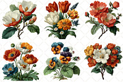Watercolor Spring Flower Clipart, an Illustration by Black Bird Studio (Thumbnail 3 of 5)