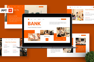 Bank - Finance Powerpoint, a Presentation Template by Deepslide Studio