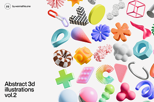 Abstract 3d illustrations vol.2, an Object Illustration by Wannathis.one
