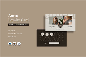 Aurea - Loyalty Card, a Print Template by Fannan Studio
