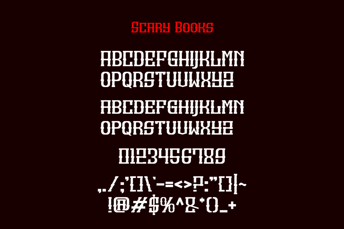 Scary Books - Horror Font, a Slab Serif Font by Iqsiart Studio (Photo 7 of 7)