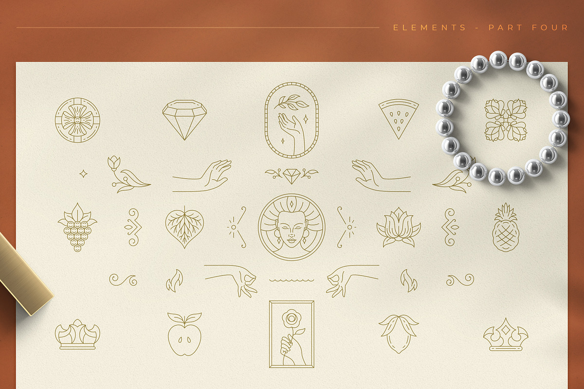 Logo Line Elements Collection, a Decorative Illustration by Vasya Kobelev (Photo 8 of 11)