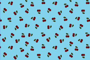 9 Seamless Cherry Pattern Swatches