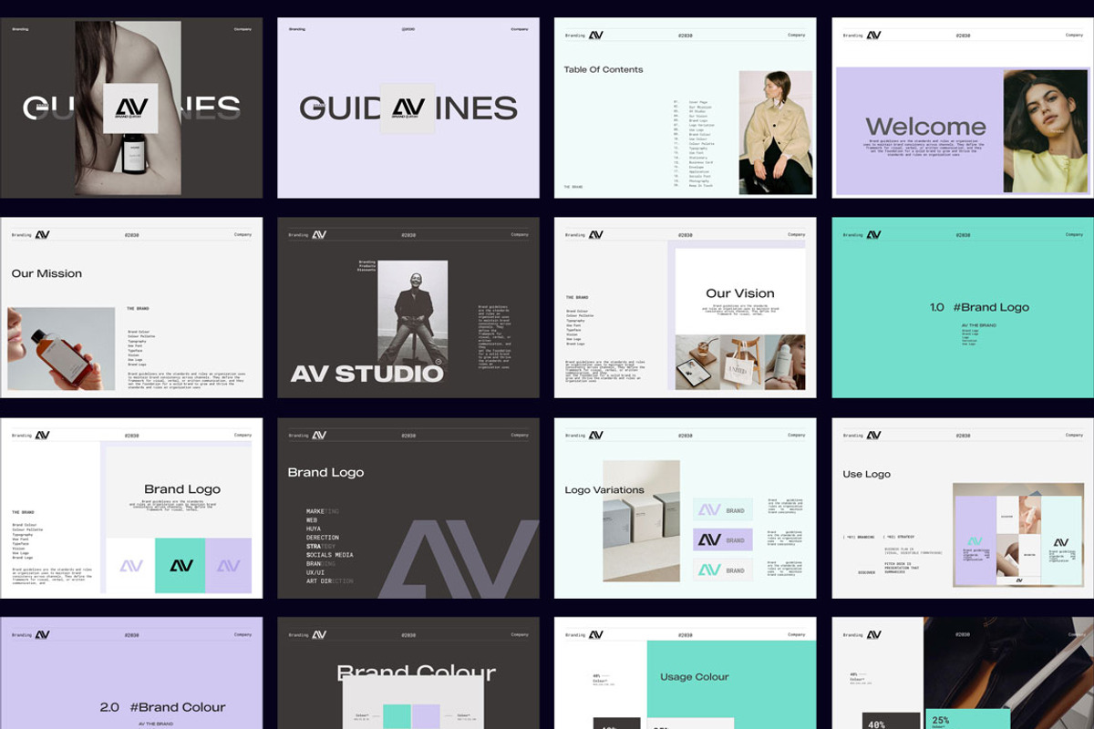 Digital | Brand Guidelines Template, a Presentation Template by Studio ...