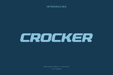 Crocker - Modern Sport Typeface, a Sans Serif Font by Letterna