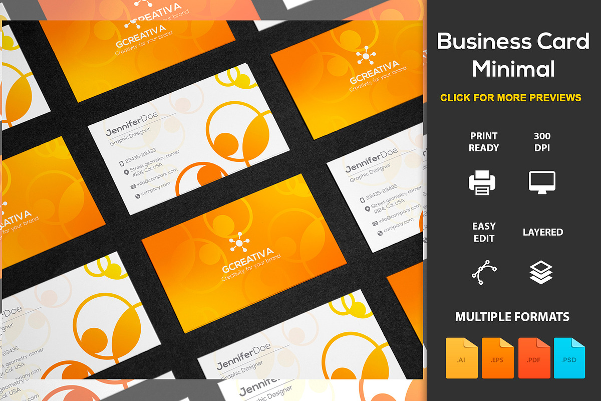 Business Card Minimal, a Business Card Template by DesignsStore (Photo 1 of 3)