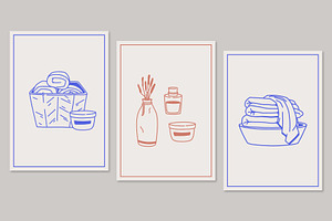 Interior posters + Isolated elements, a Poster Template by EeKayStore