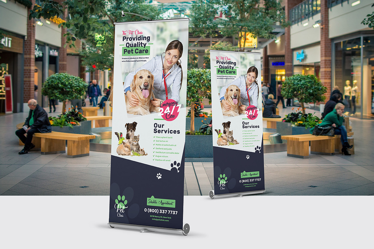 Pet Clinic Roll-Up Banner, a Flyer Template by floringheorghe (Photo 4 of 4)