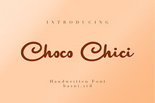 Choco Chici - a Handwritten Font,
