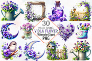 Spring Viola Flower Sublimation, an Illustration by RobertsArt (Thumbnail 1 of 7)