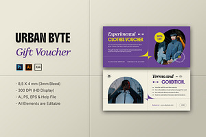 Urban Byte - Gift Voucher, a Print Template by StreaksideStd