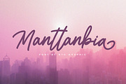 Manttanbia Monoline Script Font, a Script Font by NTC Graphic (Thumbnail 1 of 9)