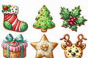 Christmas Cookies Sublimation Clipar, an Illustration by Craft Nest (Thumbnail 2 of 6)