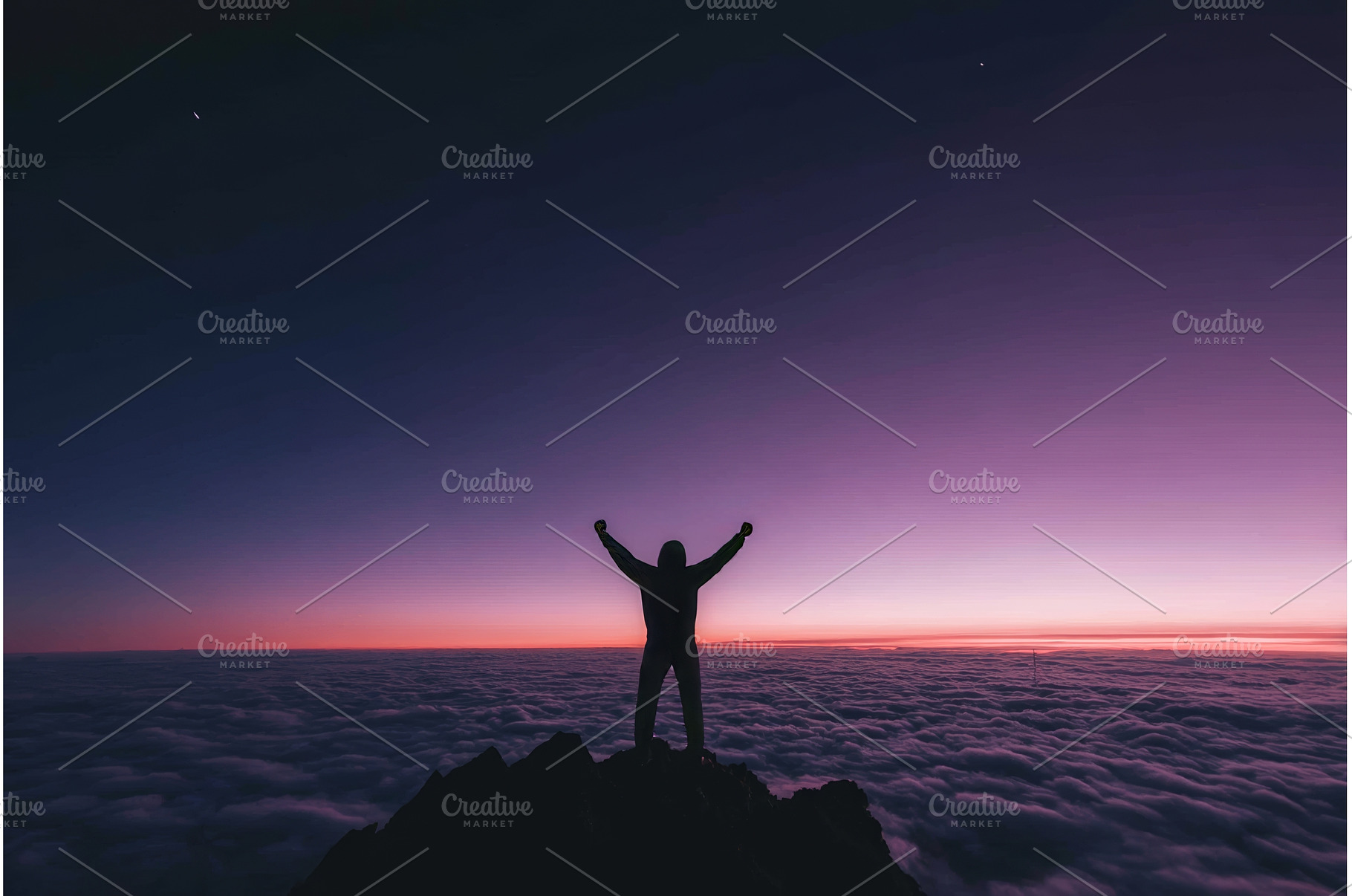 A tourist stands on a mountain slope, a Nature Photo by ZinetroN
