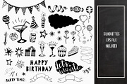 Chalkboard Party Clipart Bundle, an Illustration by DigitalCloud (Thumbnail 2 of 3)