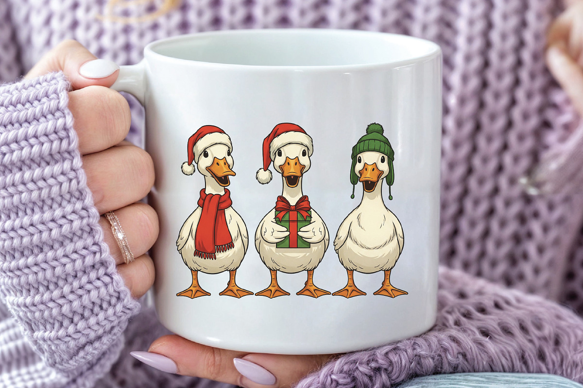 Funny Christmas Goose Christmas PNG, an Illustration by CraftArtStudio (Photo 3 of 4)