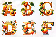 Spring apricot Alphabet clipart, an Illustration by RobertsArt (Thumbnail 4 of 7)