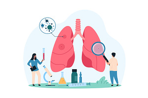 Respiratory system infections plan, an Object Illustration by Flashvector