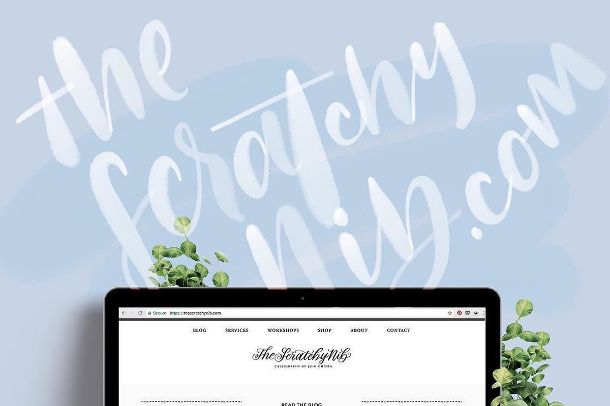 Watercolor Procreate Lettering Brush, a Brush Add-On by The Scratchy Nib (Photo 6 of 7)