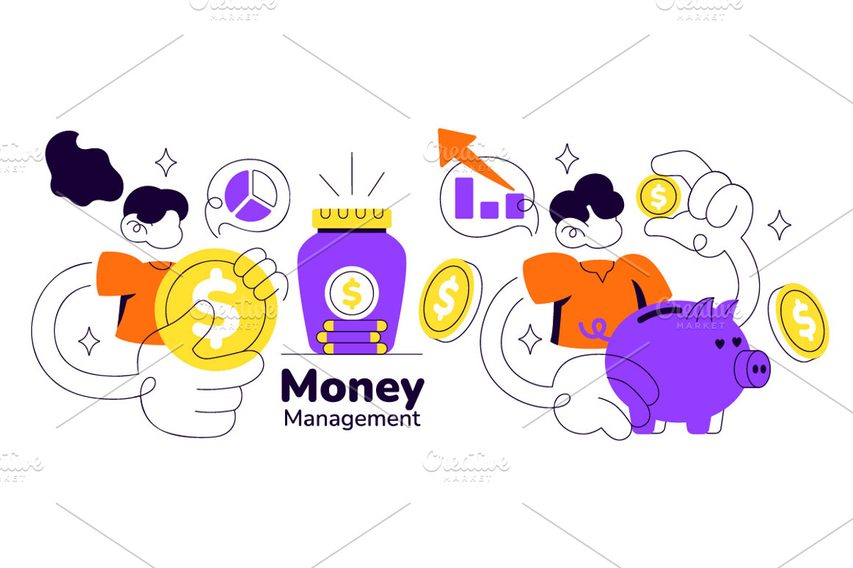 5 Money Management Illustration, a Finance Illustration by denayunebgt (Photo 3 of 3)