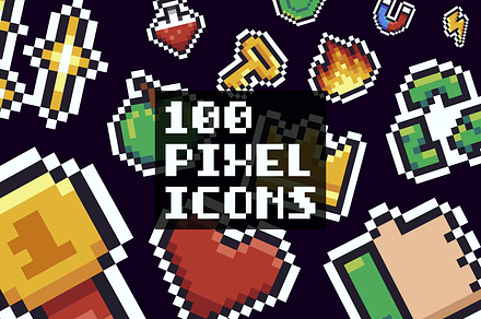 100 Pixel Icons