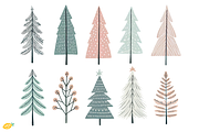 Christmas Tree PNG Clipart Bundle, a Seasonal Illustration by LemonDesign (Thumbnail 3 of 3)