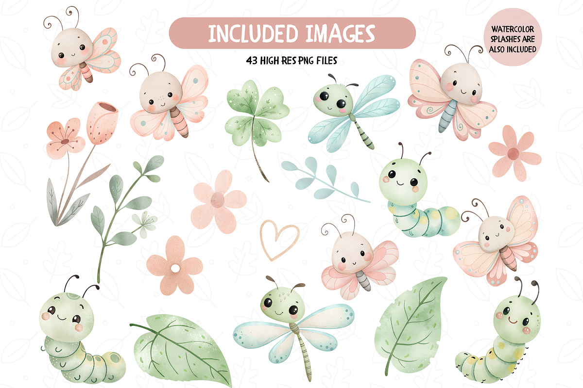 Cute Little Love Bugs Clipart, an Illustration by TatiMockup (Photo 2 of 5)