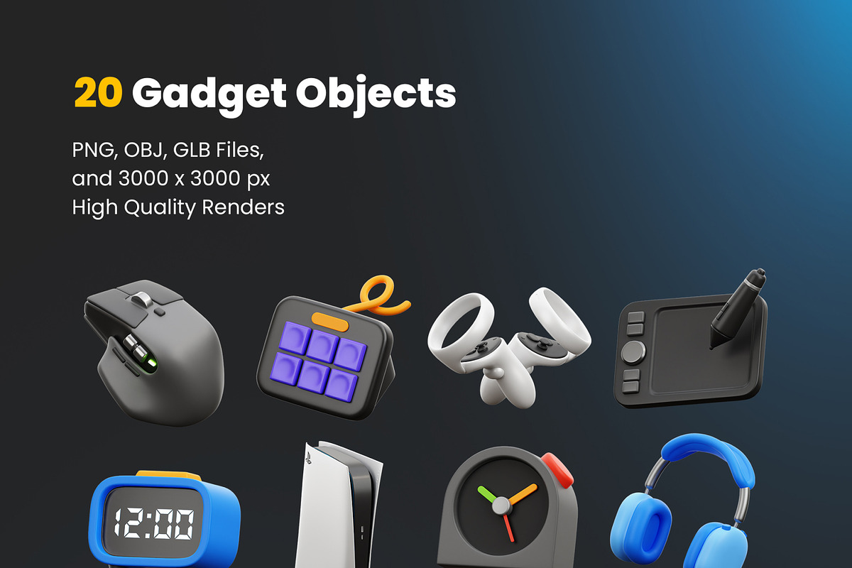 Gadget and Tech 3D Icons, an Object 3D Model by Rakata Studio (Photo 7 of 7)