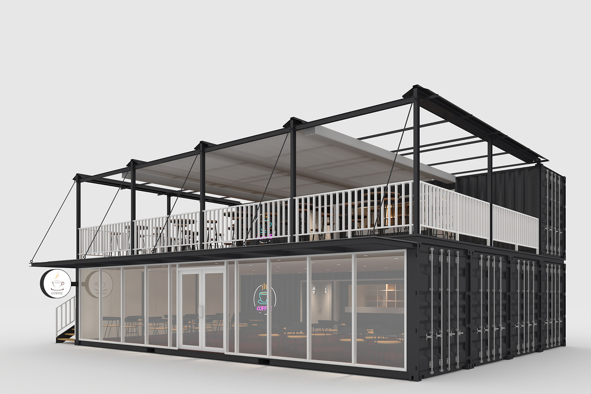 3D Model Container Cafe 15, an Architecture 3D Model by SR 3D Visual (Photo 5 of 21)
