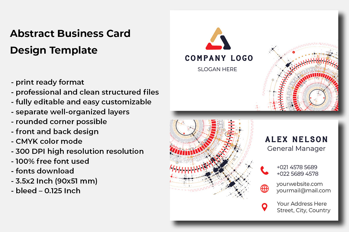 Abstract Hi Tech Business Card, a Business Card Template by Kseniya-Omega (Photo 2 of 4)