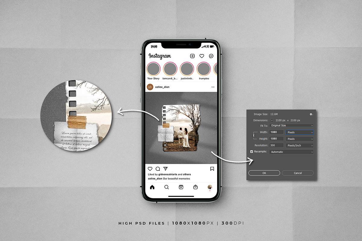60 IG Post & Stories Film Frames, a Social Media Template by DVLOOP MOCKUP (Photo 10 of 14)