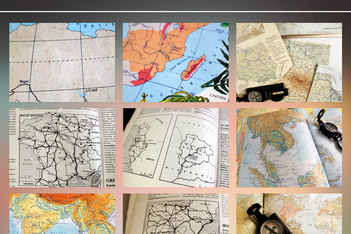 Maps Textures Backgrounds Set, a Texture Graphic by Backgrounds Store (Photo 2 of 4)