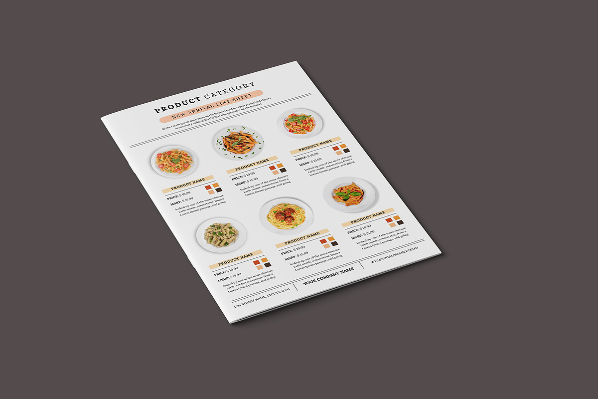 Line Sheet For Wholesale Catalog, a Stationery Template by Design Zone (Photo 6 of 7)
