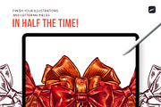 5 Ribbon Procreate Stamp Brushes, a Brush Add-On by Riveros Illustration (Thumbnail 10 of 12)